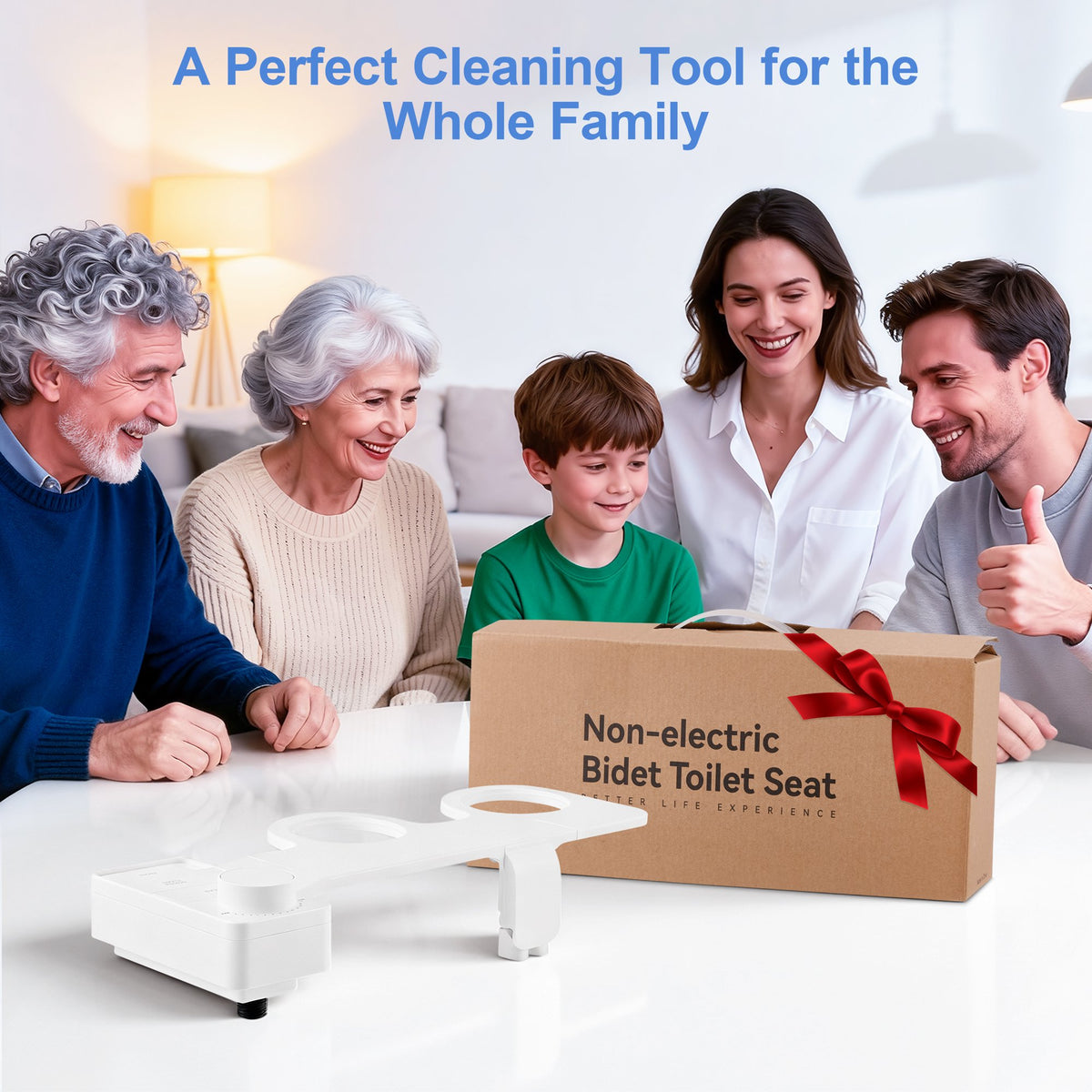 Doulami Bidet Attachment for Toilet, Self-Cleaning Cold Water Bidet, Non-Electric Toilet Seat Attachment,Dual Nozzle Adjustable Water Pressure